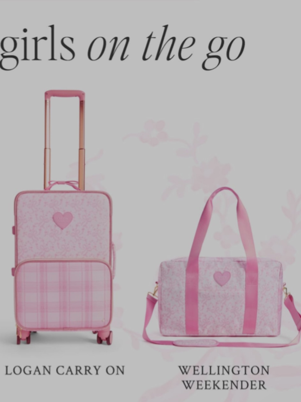 LOVESHACKFANCY Coquette Bow Luggage Set - Carry On suitcase & Weekender bag - Picture 2 of 2